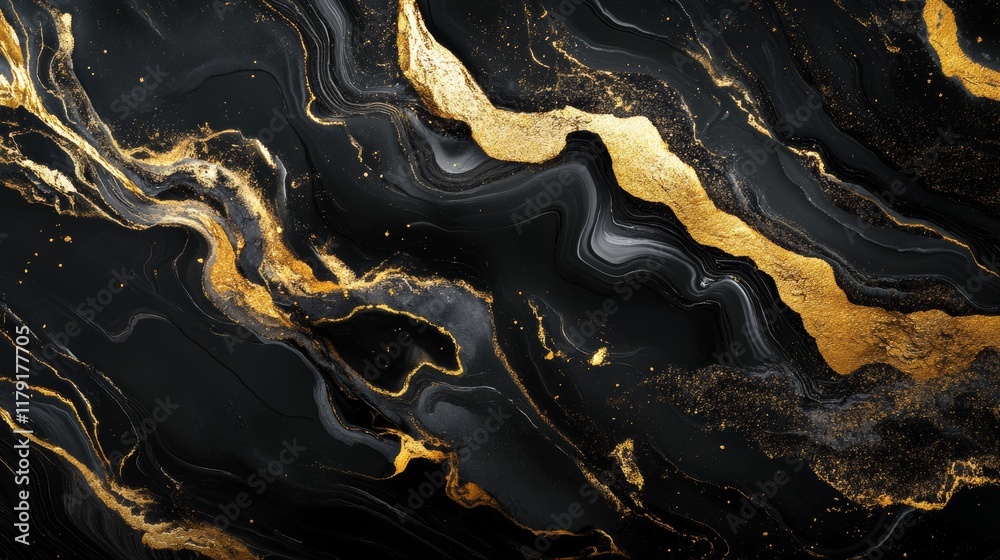 Abstract black and gold luxury background concept