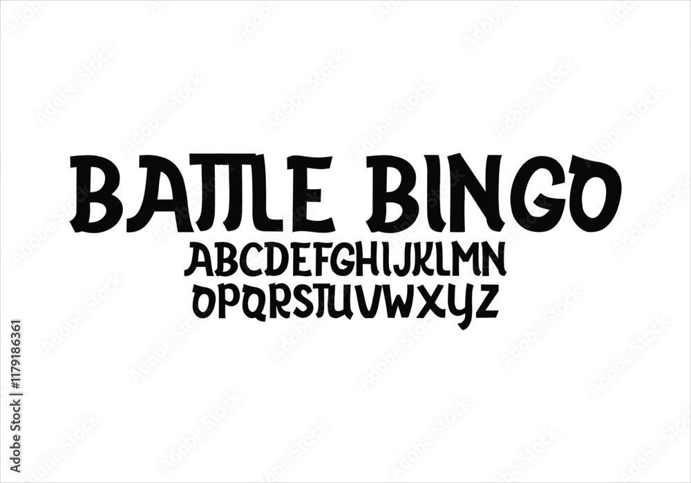 Battle Bingo font for logo and headline. Isolated vector typeset Battle Bingo font for logo and headline. Isolated vector typeset