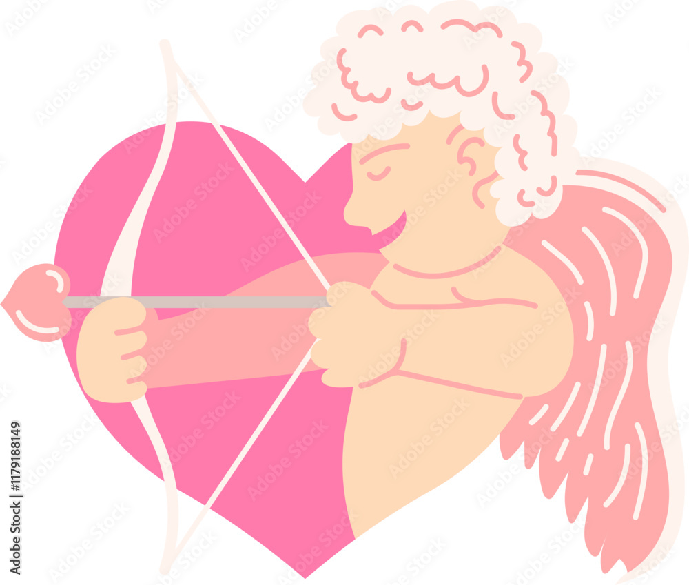 Cupid Love Valentine Illustation Flat icon Cupid Love Valentine Illustation Flat icon