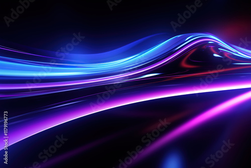 Beautiful3d rendering of purple and black abstract geometric background. Scene for advertising