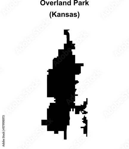 Overland Park (Kansas) blank outline map