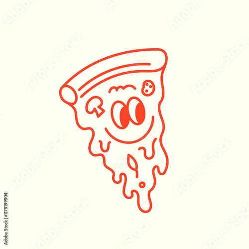 Vector logo design template and graphic elements for advertising, branding, posters and banners, funny cartoon illustrations with smiling character and mascot, abstract stickers and line icons