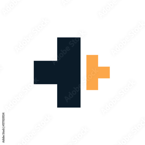 Abstraktes Kreuz Logo
