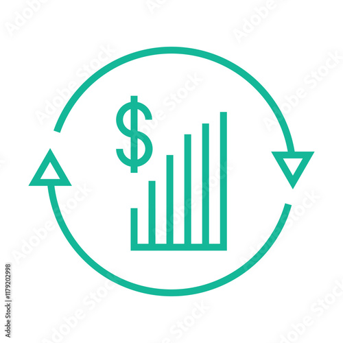 Investment Return icon Design