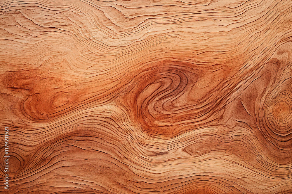 Incredible closeup of a piece of hardwood with a swirling pattern in shades of brown Incredible closeup of a piece of hardwood with a swirling pattern in shades of brown