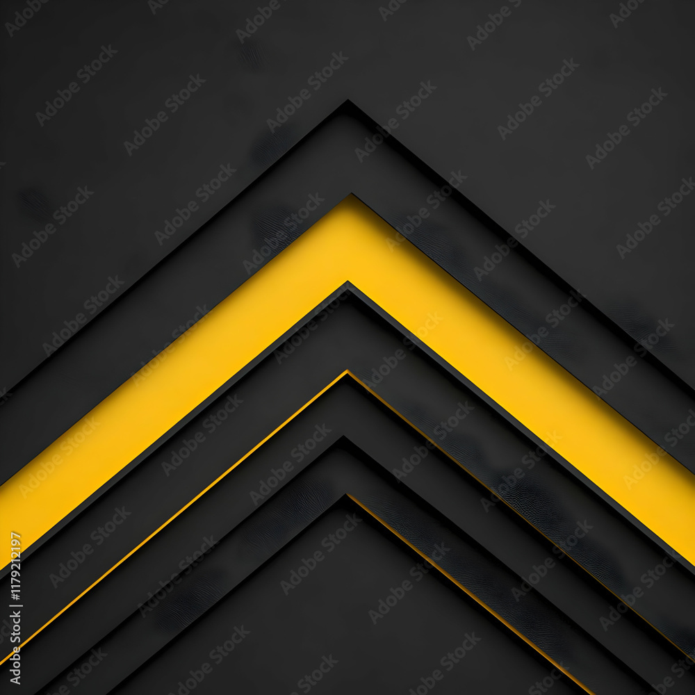 Fototapeta premium Abstract 3D Black Yellow Background