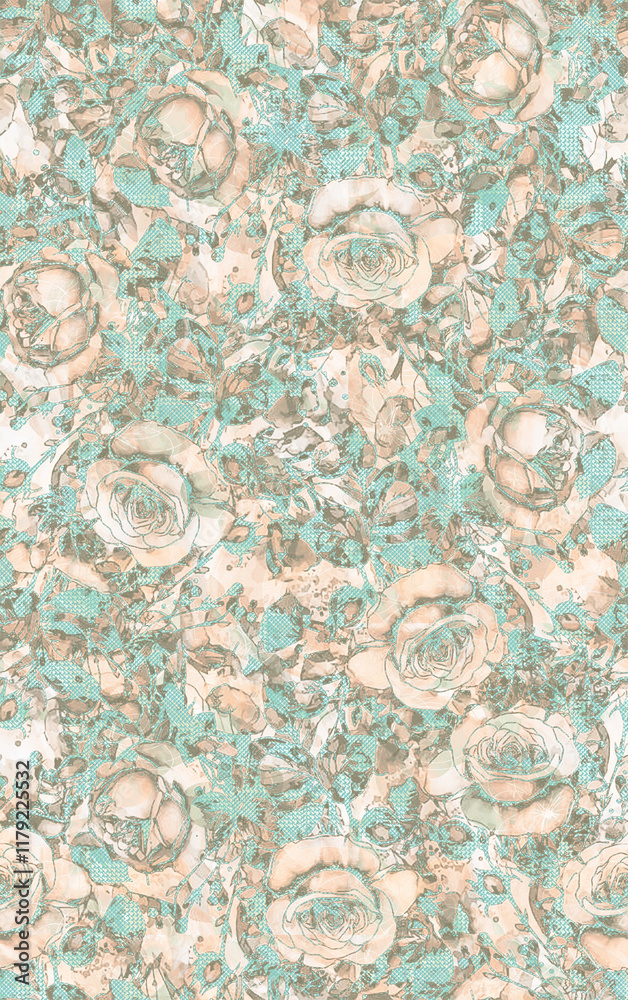 Floral Harmony: A Fusion of Patterns and Textures Floral Harmony: A Fusion of Patterns and Textures