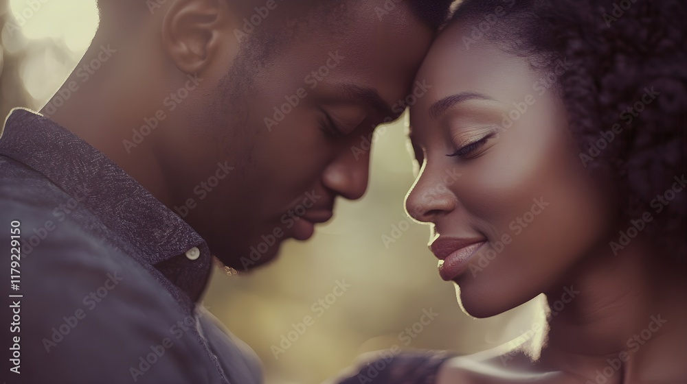A close-up of a couple sharing an emotional moment during a quiet conversation. A close-up of a couple sharing an emotional moment during a quiet conversation.