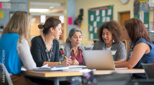 Diverse Group of Educators Collaborating for Inclusive Education Strategies