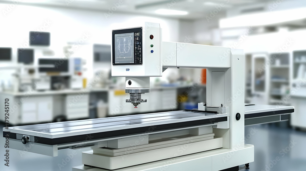 Advanced Measurement Machine Analyzes Components Precisely in a Modern Laboratory Advanced Measurement Machine Analyzes Components Precisely in a Modern Laboratory