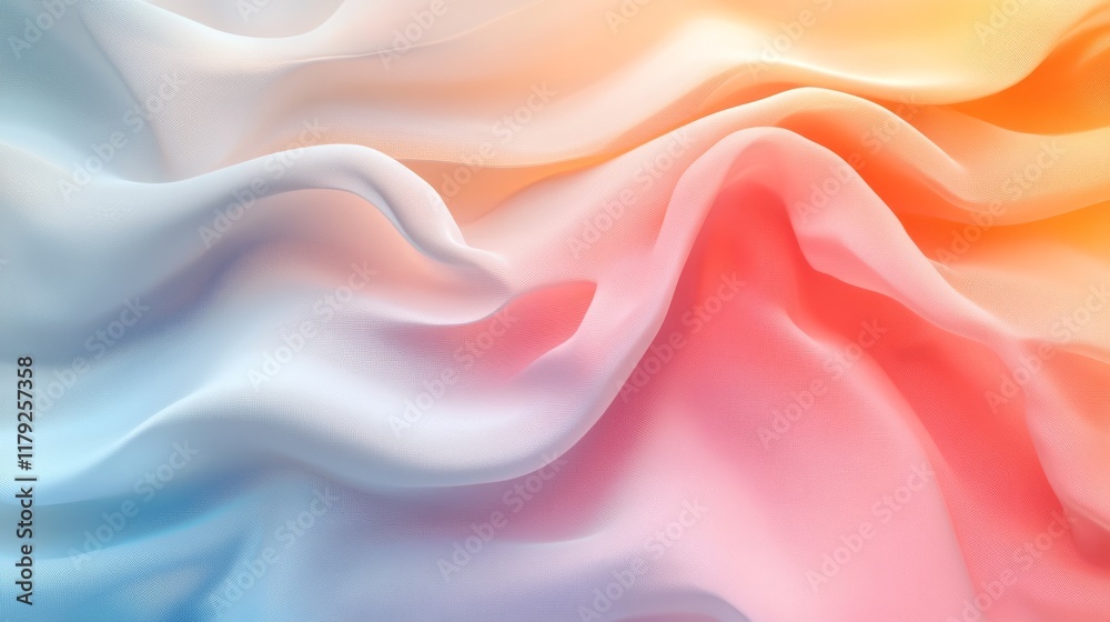 Fototapeta premium Abstract Pastel Fabric Draped in Soft Waves