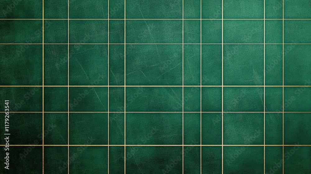 Minimalist green design with a repeating pattern of squares and crosses, evoking simplicity and balance.