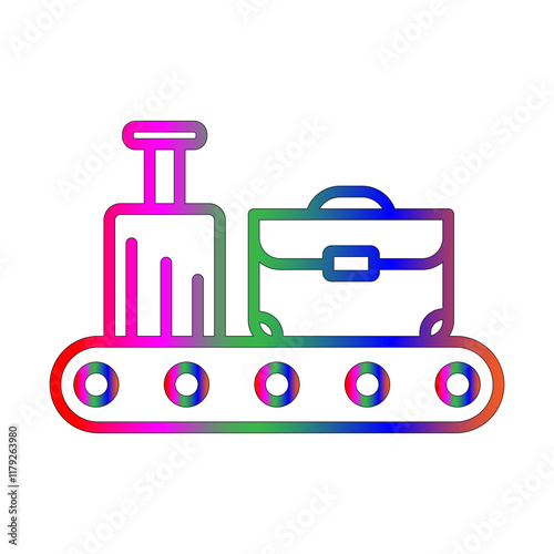Baggage Claim line gradient icon