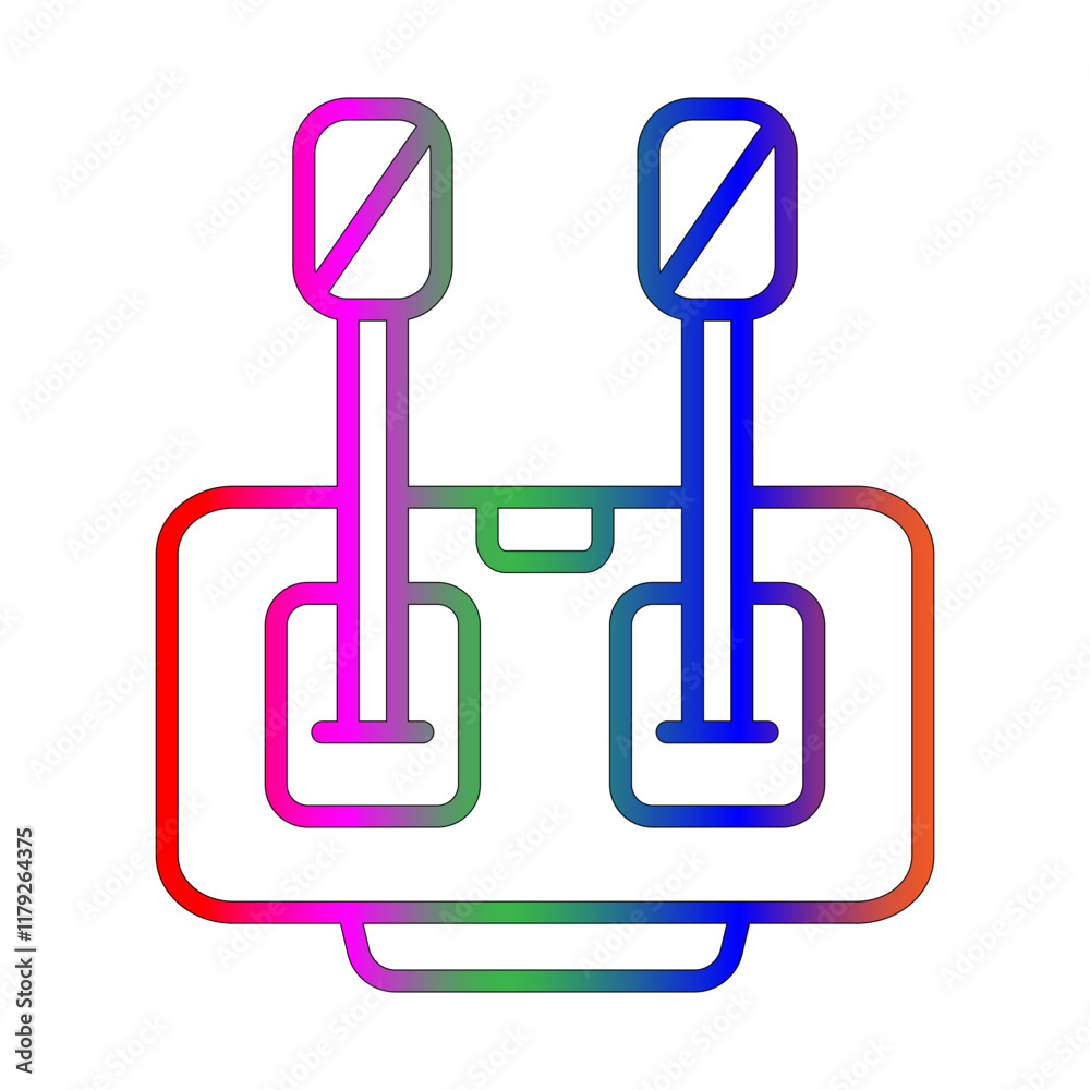 Control Lever line gradient icon Control Lever line gradient icon