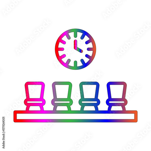 Airport Waiting Areas line gradient icon