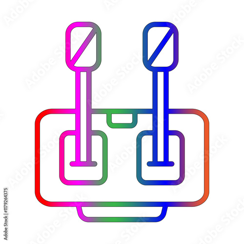 Control Lever line gradient icon