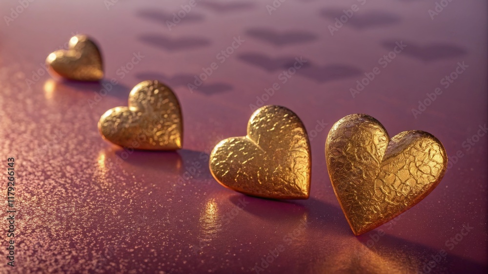 Obraz premium heart shape made of hearts
