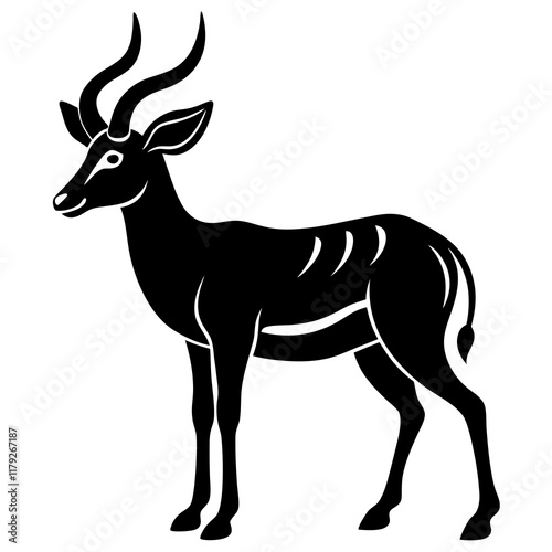 silhouette of a antelope