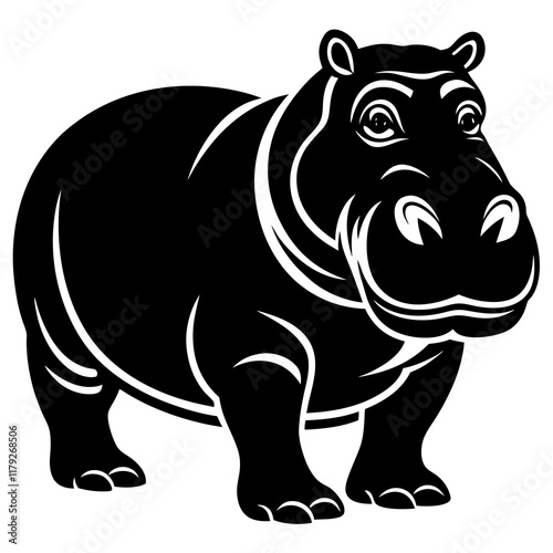illustration of a hippopotamus