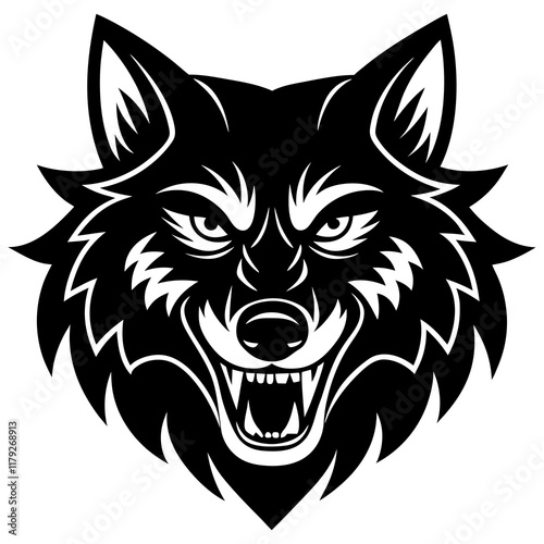 wolf head vector