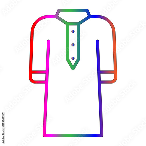 Kurta line gradient icon