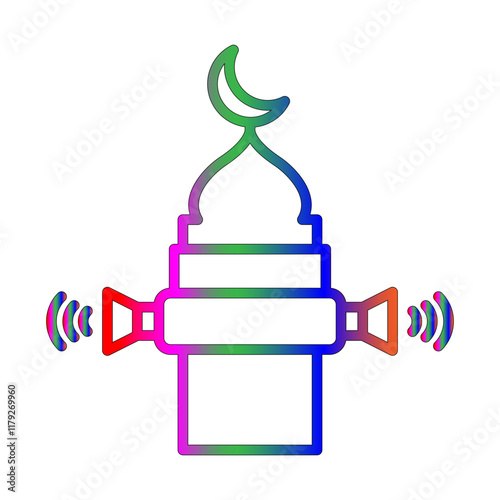 Adhan line gradient icon