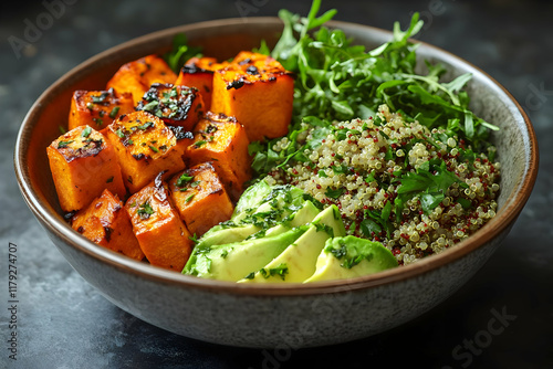 Roasted Butternut Squash, Quinoa, and Avocado Bowl: A Healthy and Delicious Meal photo