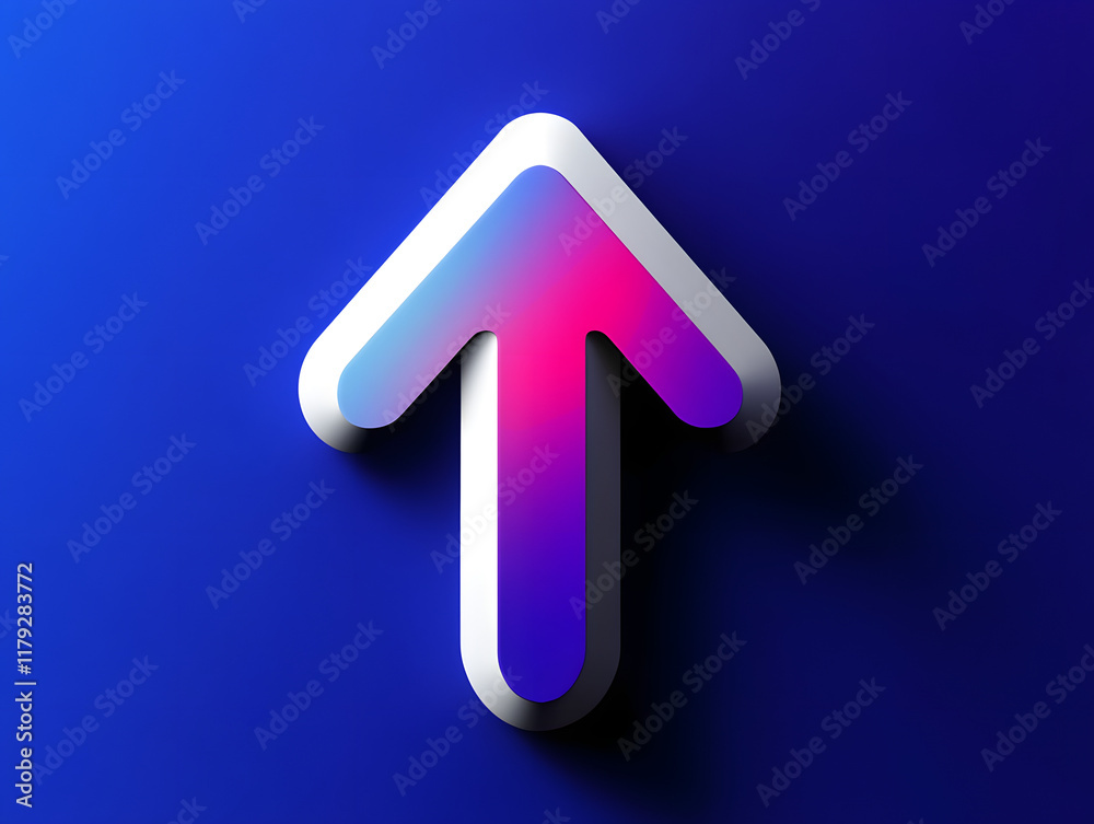 Upward Blue Gradient Arrow: A Dynamic Vector Symbol of Growth and Progress Upward Blue Gradient Arrow: A Dynamic Vector Symbol of Growth and Progress