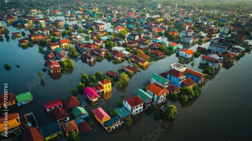 Aerial View of Colorful Flo...