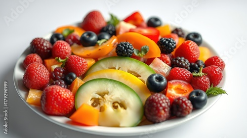 Colorful Veggie & Fruit Platter - Fresh & Healthy Snack