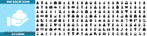 Hygiene Solid Editable Icons set