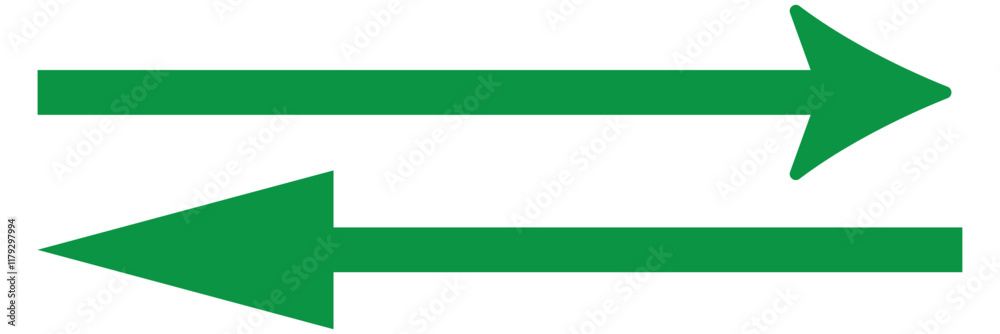 Left arrow icon. Red arrow to the left / vector, isolated on white background. Red large forward or left pointing solid long arrow icon sketched as vector symbol