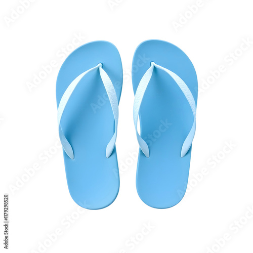 blue flip flops