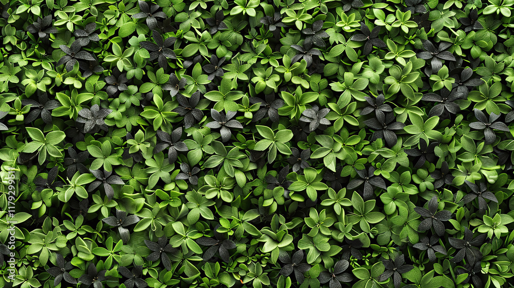 Green clover leaves background. Top view, flat lay, Green clover leaves background. Top view, flat lay,