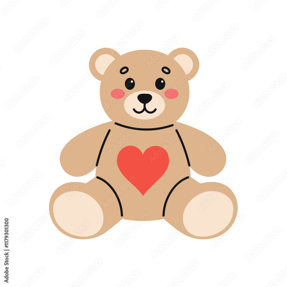 Fototapeta premium Teddy bear gift for Valentine's day, birthday