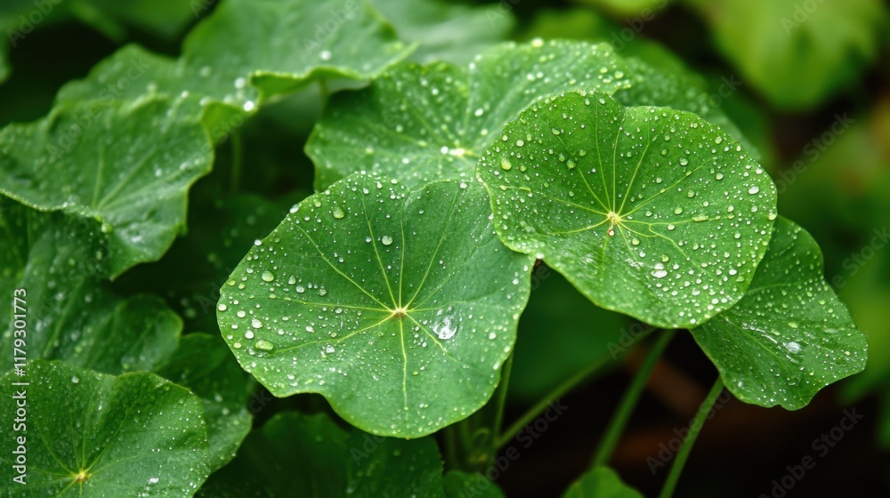Dewdrops on Nasturtium Leaves Green, Lush, Water, Nature, Plants Dewdrops on Nasturtium Leaves Green, Lush, Water, Nature, Plants