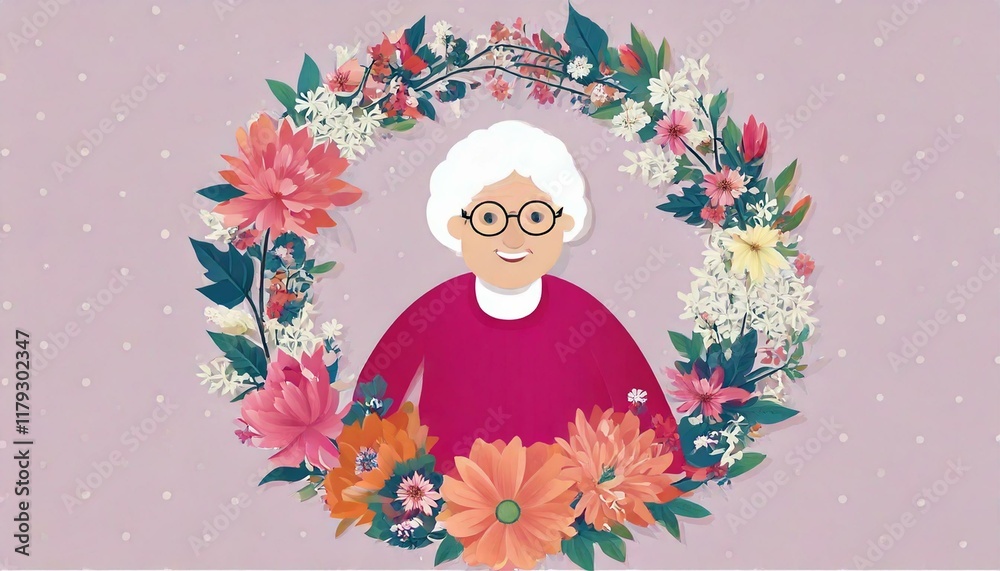 Fototapeta premium Dzień babci i Dzień dziadka