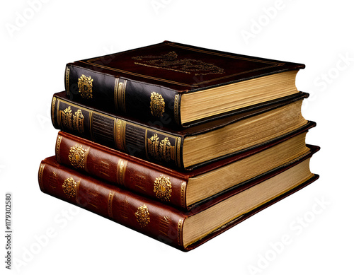 stack of old books