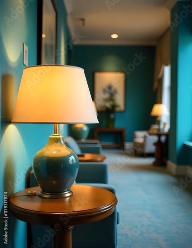 lamp on a table