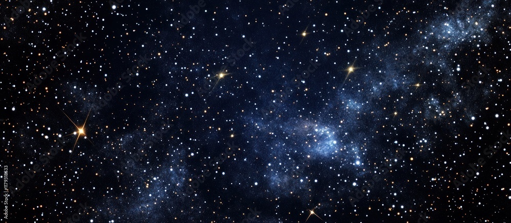 Obraz premium Deep space nebula with bright stars and cosmic dust.