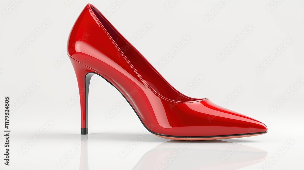 Elegant Red Pointed Toe Shoes - High Definition 3D Elegant Red Pointed Toe Shoes - High Definition 3D