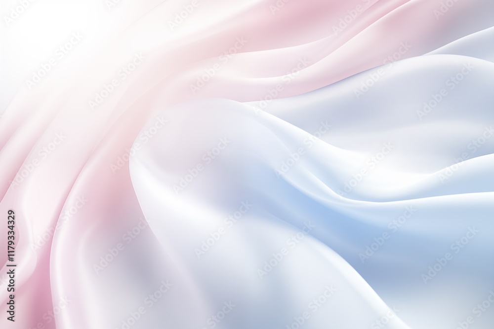 Fototapeta premium Soft abstract folded fabric background in pale pink and blue