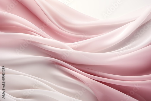 Soft abstract folded fabric background wallpaper in pale pink and white