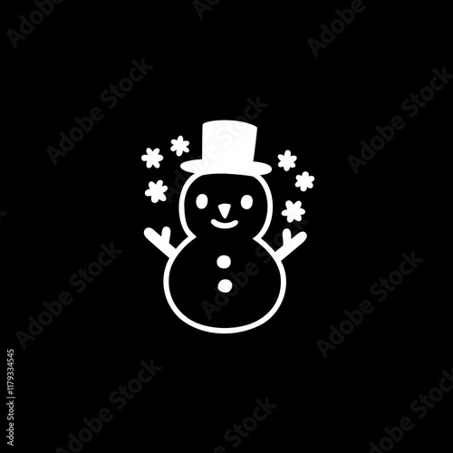 Snowman with Snowflakes
