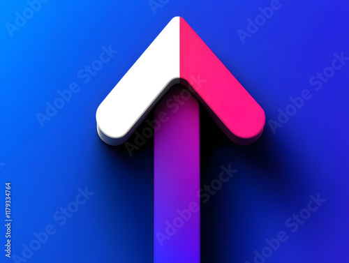 Upward Blue Gradient Arrow: A Dynamic Vector Symbol of Growth and Progress