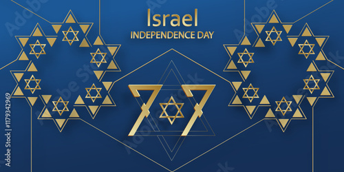 Happy Independence day of Israel card for festive 77 years