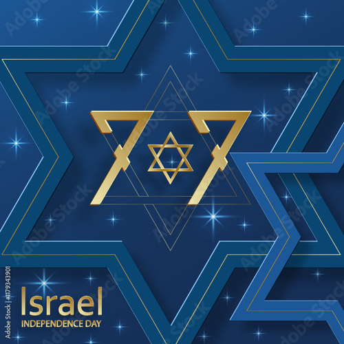 Happy Independence day of Israel card for festive 77 years