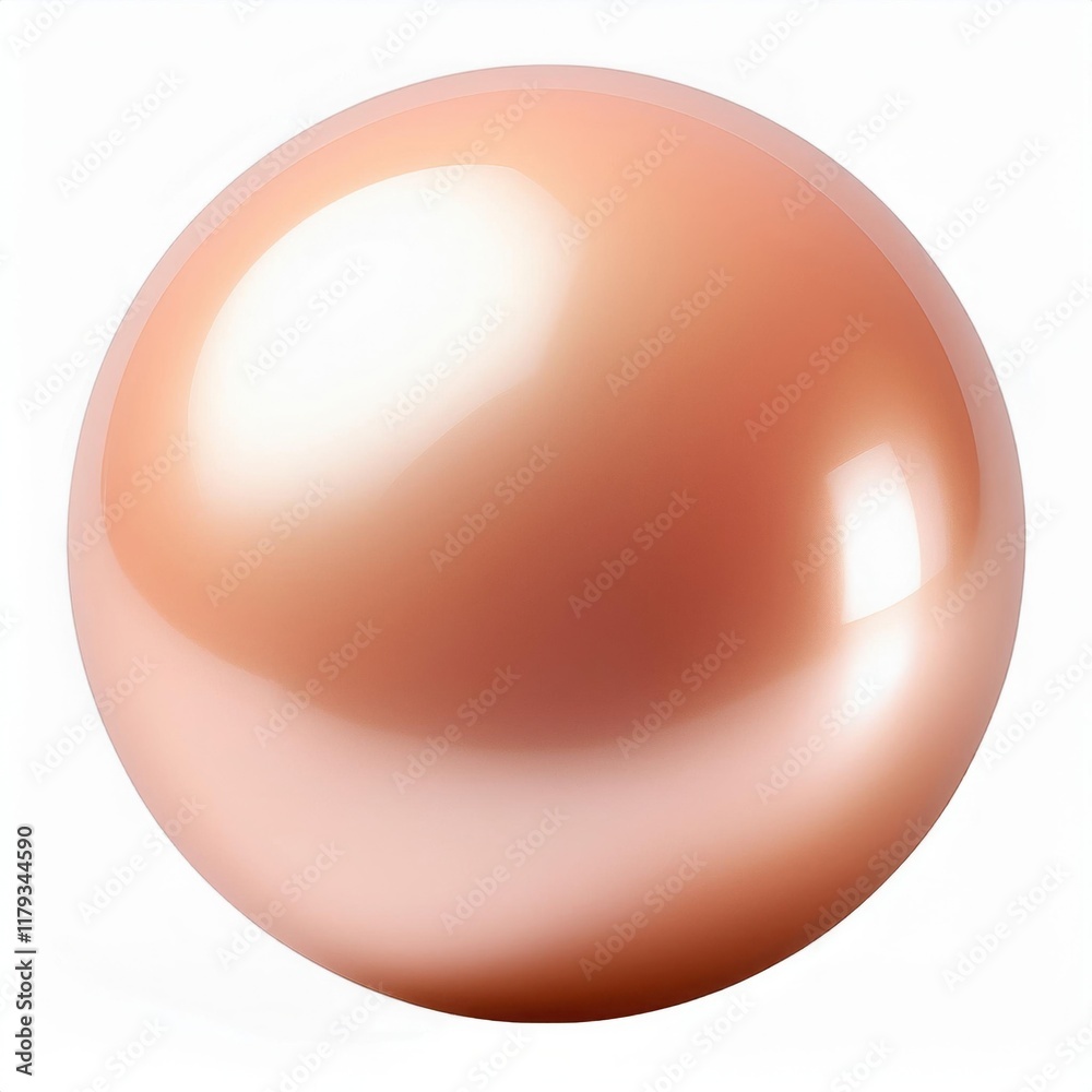 Obraz premium A Perfect Peach Pearl: A Study in Smoothness and Light