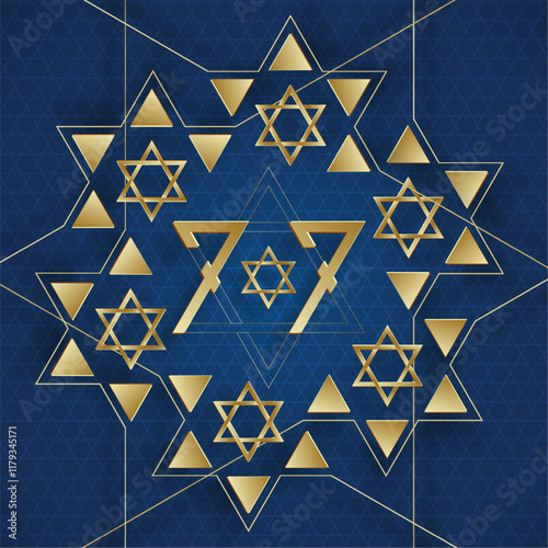 Happy Independence day of Israel card for festive 77 years