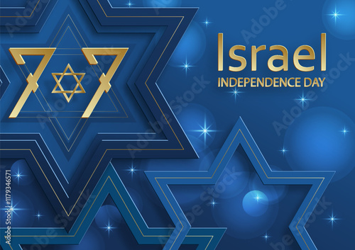 Happy Independence day of Israel card for festive 77 years